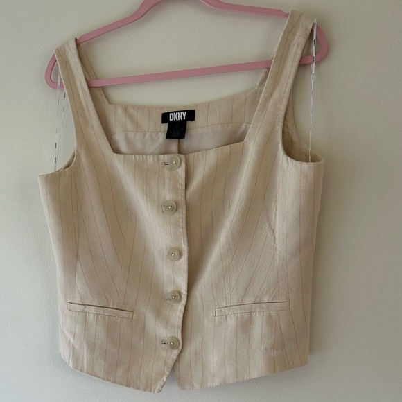 DKNY Beige Sleeveless tops - Picture 2 of 11